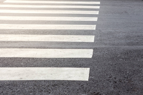 crosswalk on the street background with sunlight - Photo, Image