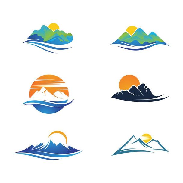 Mountain icon Template Vector illustration design - Vector, Image