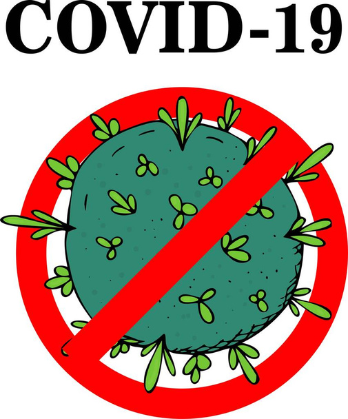 vector illustration, global distribution and the concept of stopping the spread of coronavirus, covid-19 - Vector, Image