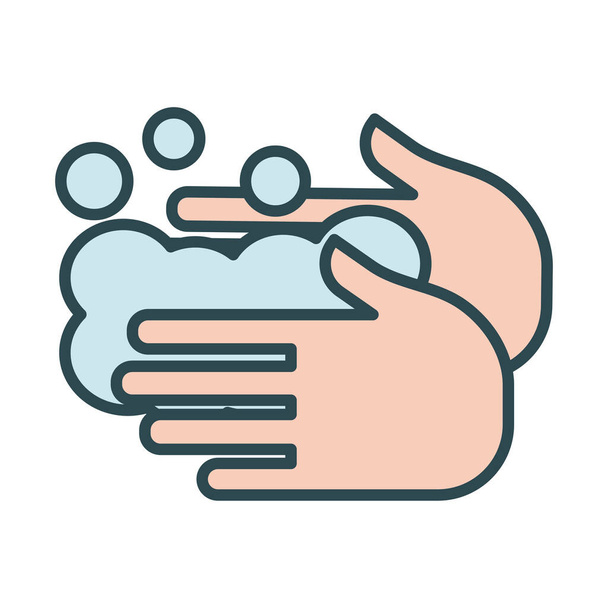 χέρι πλύσιμο εικονίδιο στυλ πλήρωσης - Διάνυσμα, εικόνα