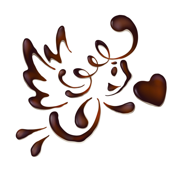 チョコレート天使、ベクトル - ベクター画像