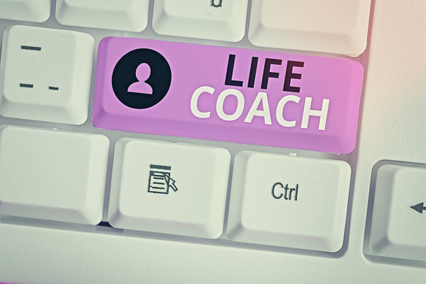 Word writing text Life Coach. Business concept for someone who helps identify your goals and plan to achieve them. - Photo, Image