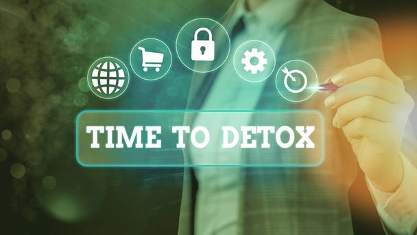 Szövegírás ideje a detoxikáláshoz. Üzleti koncepció arra az esetre, ha megtisztítja a testét a toxintól, vagy abbahagyja a drogfogyasztást. - Fotó, kép