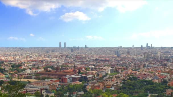 panoramische stads stad van Barcelona - Video