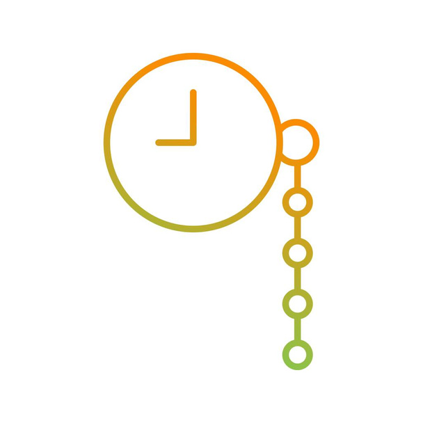 Icona unica della linea vettoriale dell'orologio da tasca
 - Vettoriali, immagini