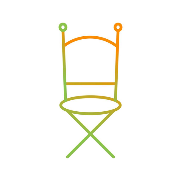 Unique Chair Vector Line Icon - Vector, Image