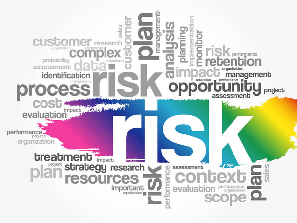 RISK woord cloud collage, business concept achtergrond - Vector, afbeelding