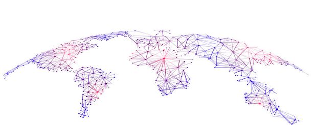 Παγκόσμια έννοια σύνδεσης δικτύου, αφηρημένη έννοια γη - Διάνυσμα, εικόνα