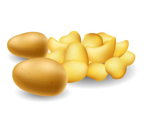 Aardappelchips - Vector, afbeelding