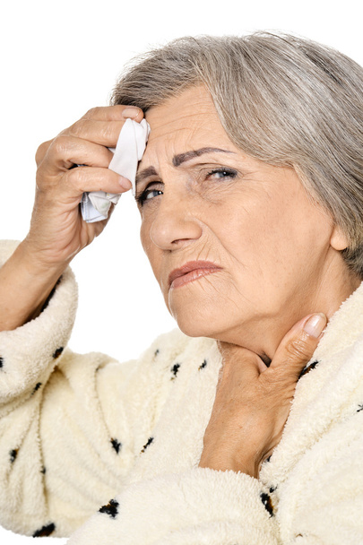Sick elderly woman - Фото, изображение