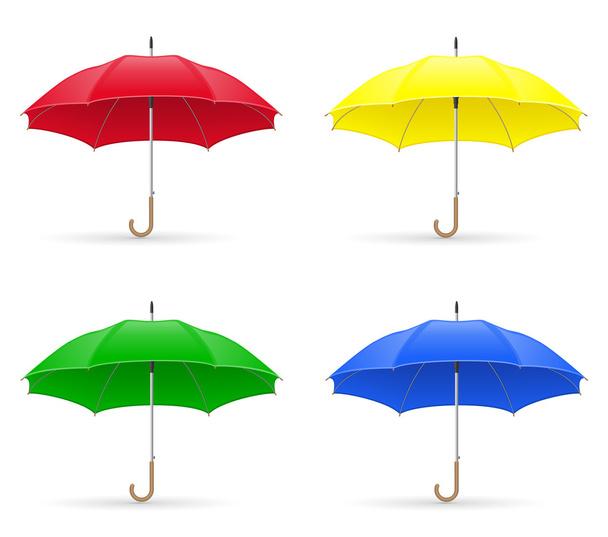 colors umbrellas vector illustration - Vetor, Imagem