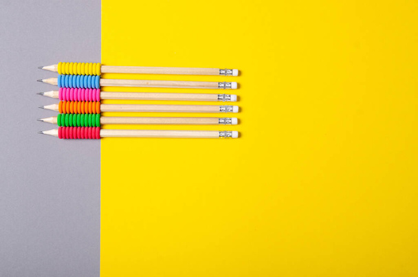 Pencils with rubber - Foto, afbeelding