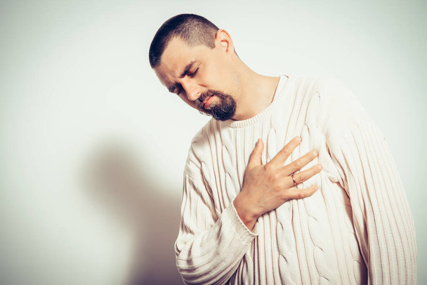 A man with a heart attack - Valokuva, kuva