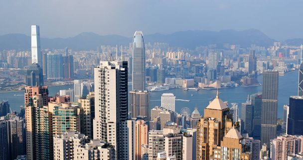 Виктория Пик, Гонконг - 06 октября 2019 года: город Гонконг
 - Фото, изображение