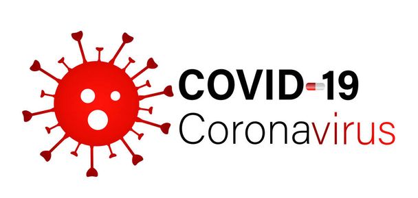 Covid-19 Coronavirus kavramı yazı dizaynı logosu. Dünya Sağlık Örgütü WHO, COVID-19, Vector Illustratio adlı Coronavirus hastalığının yeni resmi adı - Vektör, Görsel