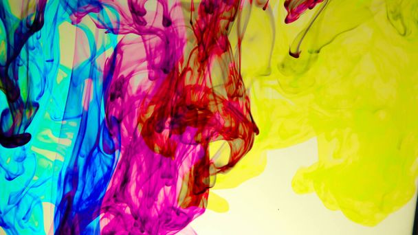 Abstract Colorful Paint Ink Explode Diffusion Psychedelic Blast Movement - Fotografie, Obrázek