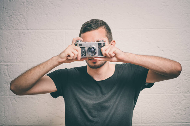 A man with a camera - Foto, Imagem