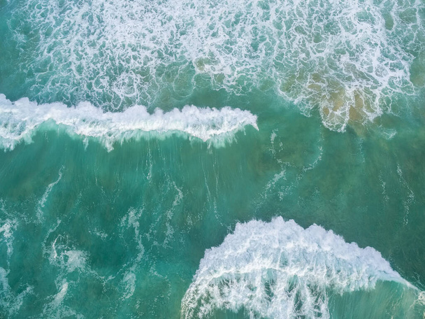 Large waves crushing - aerial view - Foto, immagini