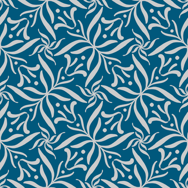 Leafs seamless hand drawn pattern tile - Foto, Imagem