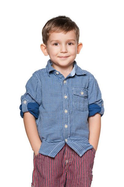 Cute fashion small boy - Foto, imagen
