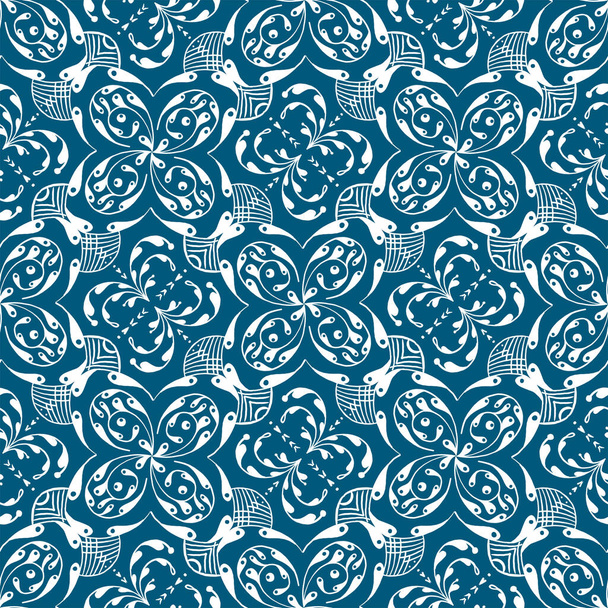 Stylized nature - hand drawn seamless pattern tile - Photo, Image