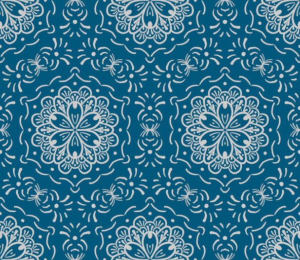 Hand drawn floral abstract seamless pattern - Photo, Image