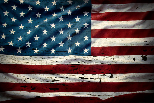 Fechar da bandeira americana grunge - Foto, Imagem