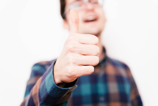 Man Showing Thumb Up - Φωτογραφία, εικόνα