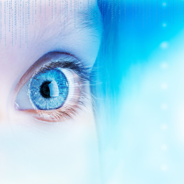 futuristische oog concept. - Foto, afbeelding