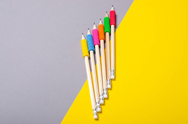 Pencils with rubber - Фото, изображение