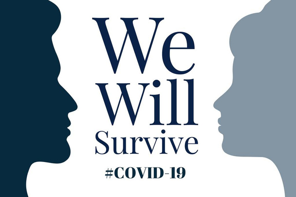 Inspiráló pozitív idézet a Coronavirus covid-19 világjárványról. Sablon háttér, banner, poszter szöveges felirattal. EPS10 vektor illusztráció. - Vektor, kép