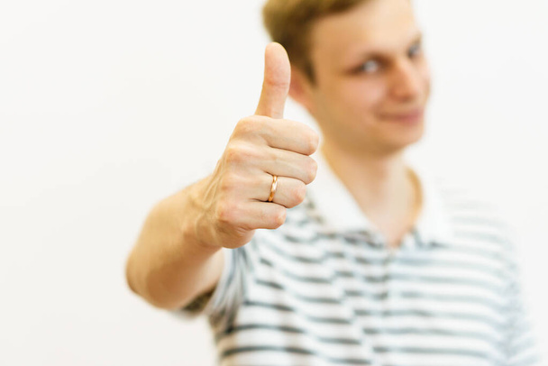 Man Showing Thumb Up - Фото, зображення