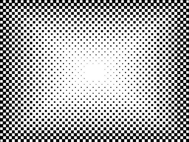 ベクトル矩形ハーフトーンブラックとホワイトの背景 - ベクター画像