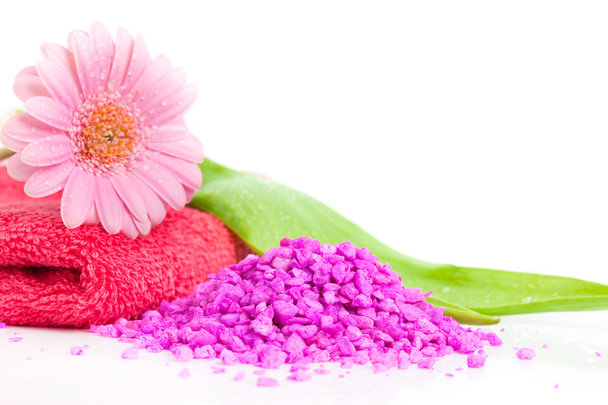 Spa essentials (bath salt and flower) - Foto, Imagem