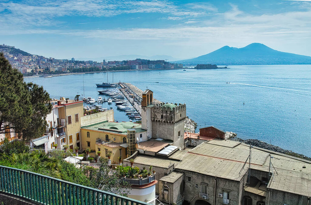 very nice view of posillipo in naples, italy - Фото, изображение