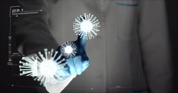 Coronavirus figyelmeztető hologram - Felvétel, videó