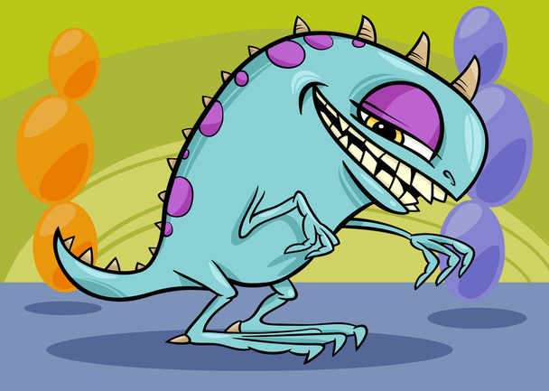 monster or alien cartoon - Vettoriali, immagini