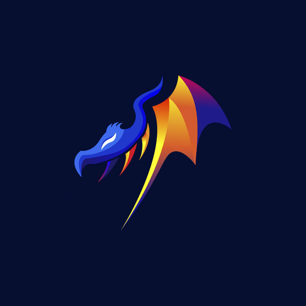 Дракон с серым цветом
 - Вектор,изображение