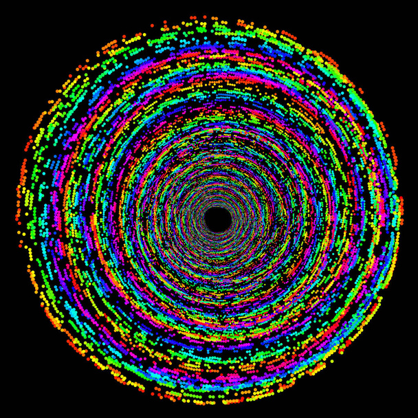 Vector Iridescent Round Spiral Graphic Element - Vector, Image