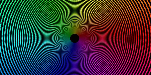 Vector Iridescent Round Spiral Background - Vector, Image