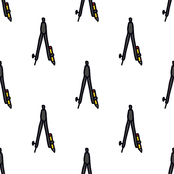 divider tool seamless pattern, vector color illustration - Vector, Image