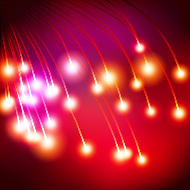 Red Shine Star Rain na karmazynowym tle - Wektor Radiant Meteor Fajerwerki - Wektor, obraz