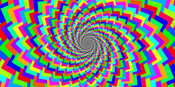 Vector Iridescent Phyllotaxis Spiral Vortex Shape - Bright Generative Op Art Background  - Vector, Image