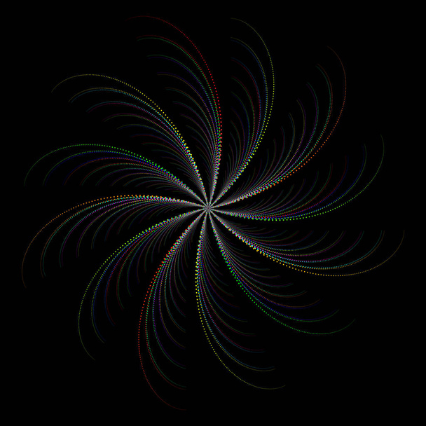 Forme de vortex en spirale arc-en-ciel - Éléments d'art d'op génératifs
  - Vecteur, image