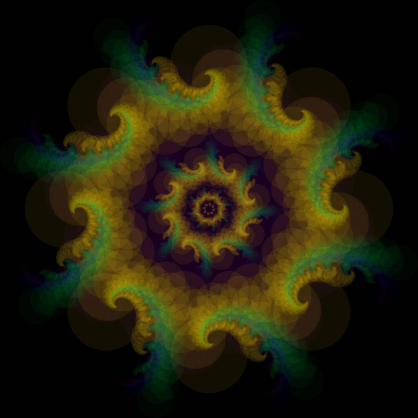 Vecteur Fractal Transparent Radial Vortex Mandala Forme - Élément d'art génératif
 - Vecteur, image