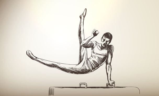 gymnastika sportovec - Vektor, obrázek