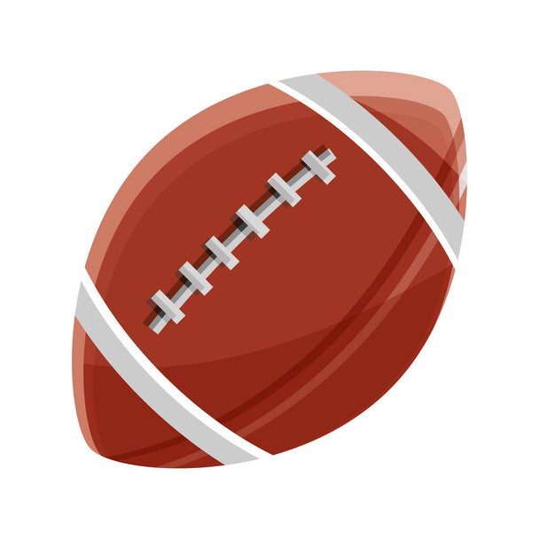 american football ball sport supply study school education isolated icon - Vector, Imagen