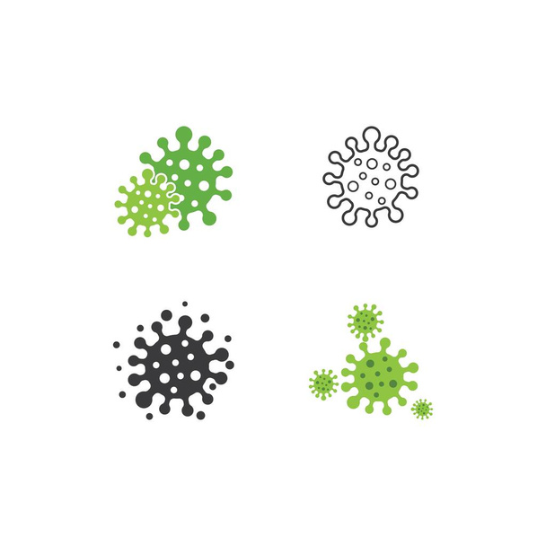Bacterial virus icon vector flat design - Vektor, Bild