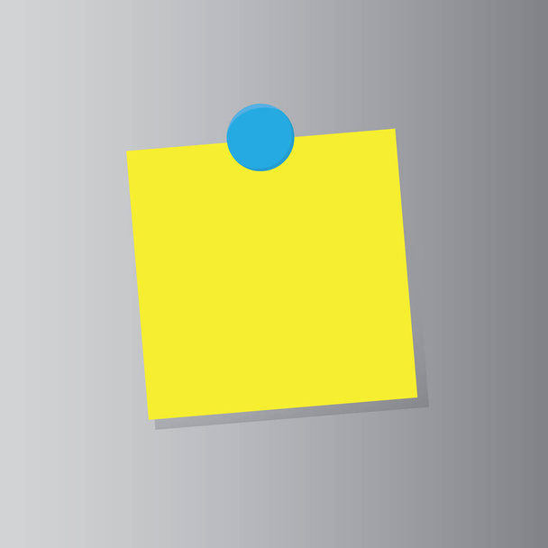 žlutá poznámka paperon dveře lednice -vektorové ilustrace - Vektor, obrázek