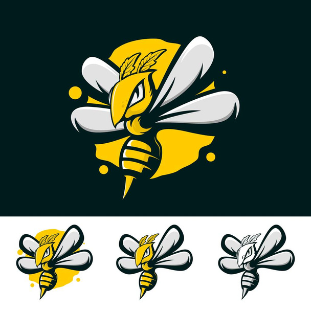 Mascotte d'illustration abstraite forte abeille
 - Vecteur, image